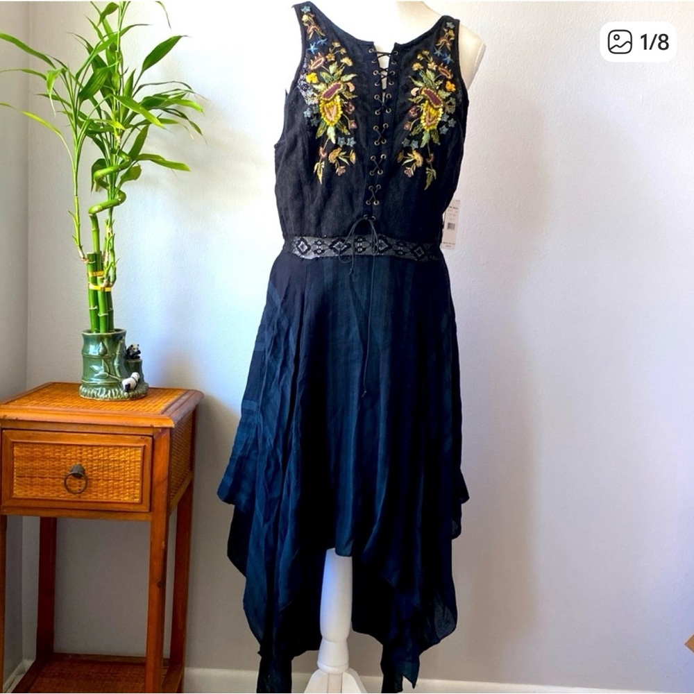 Free People Coal Combo dress size 10 NWT - Picture 3 of 16
